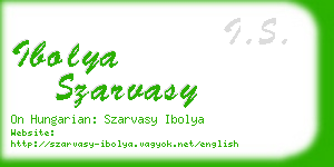 ibolya szarvasy business card